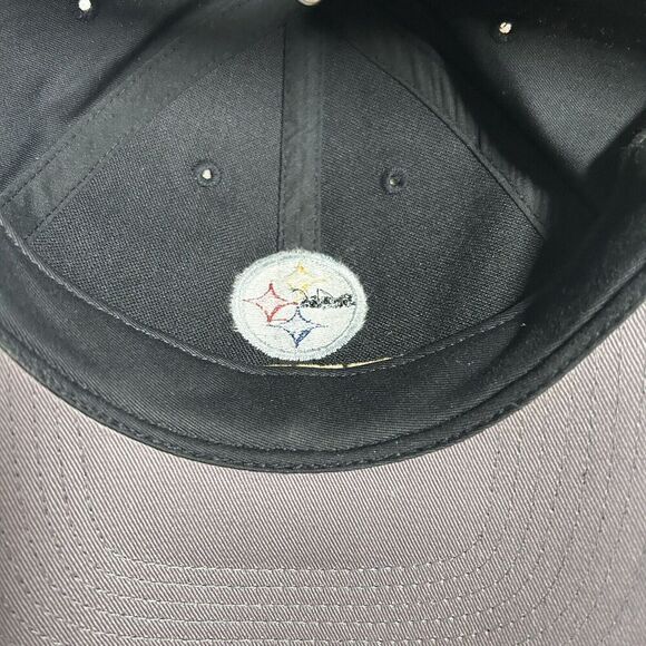 Vintage Pittsburgh Steelers Hat Snapback NFL Football Twins Enterprise Black Cap - Picture 5 of 8